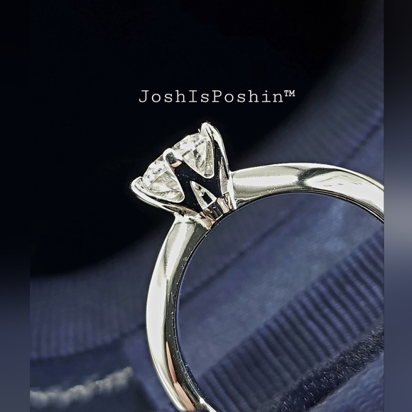 1CT. Moissanite solitaire engagement ring in sterling silver - Picture 12 of 17